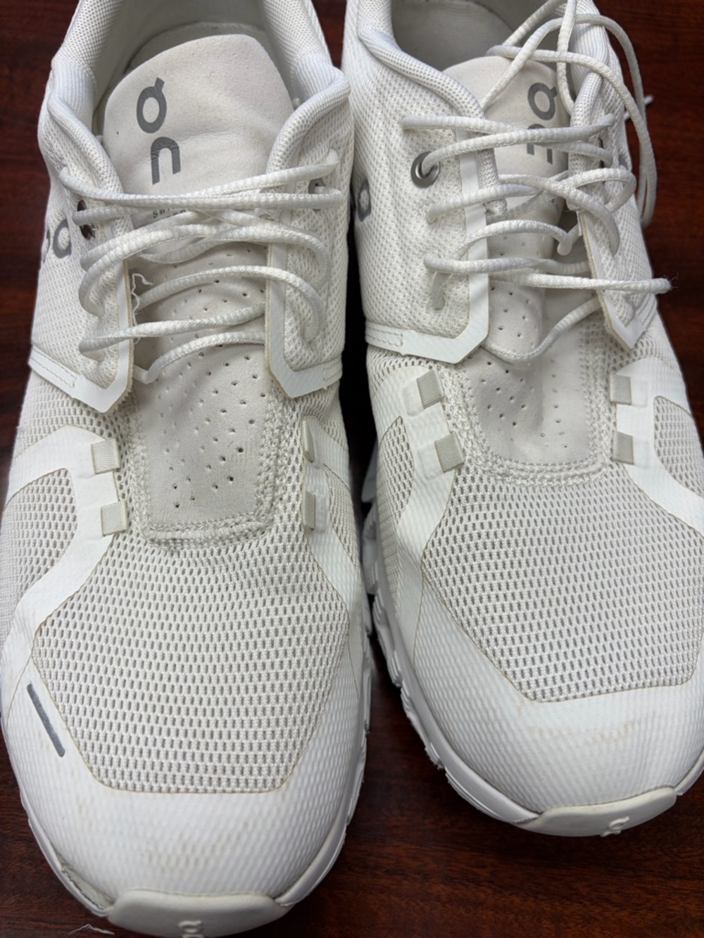 On Cloud 6 Running White Men's Mesh Running Sneakers